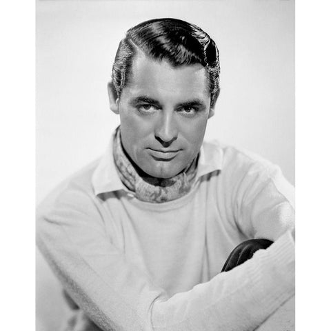 Cary Grant Black Modern Wood Framed Art Print with Double Matting by Hollywood Photo Archive