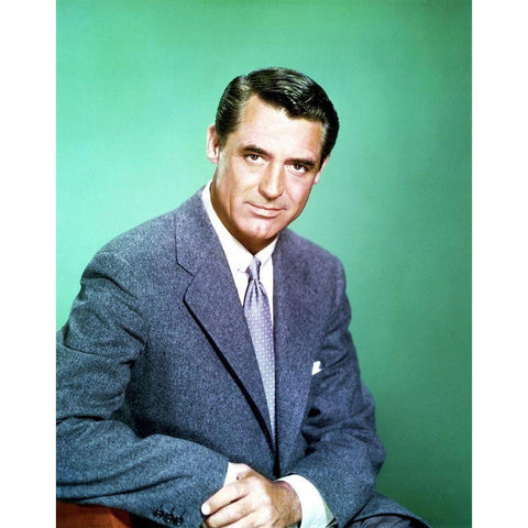 Cary Grant White Modern Wood Framed Art Print by Hollywood Photo Archive