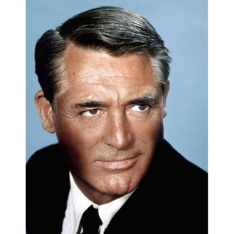 Cary Grant White Modern Wood Framed Art Print by Hollywood Photo Archive