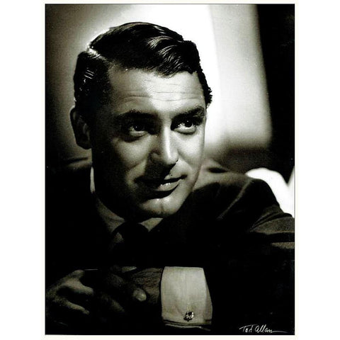 Cary Grant White Modern Wood Framed Art Print by Hollywood Photo Archive