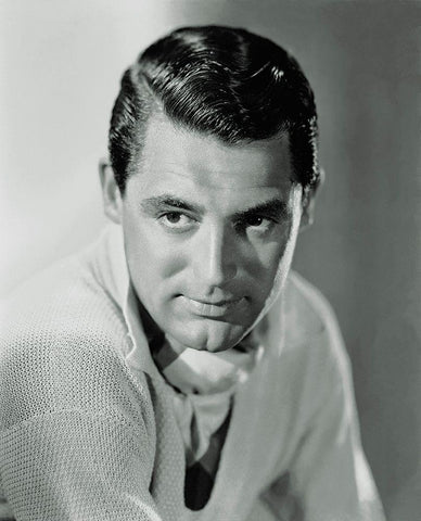 Cary Grant White Modern Wood Framed Art Print with Double Matting by Hollywood Photo Archive