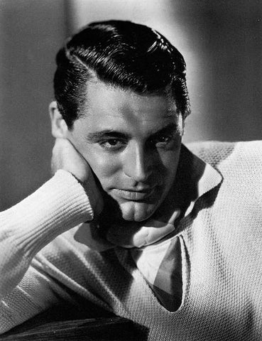 Cary Grant White Modern Wood Framed Art Print with Double Matting by Hollywood Photo Archive