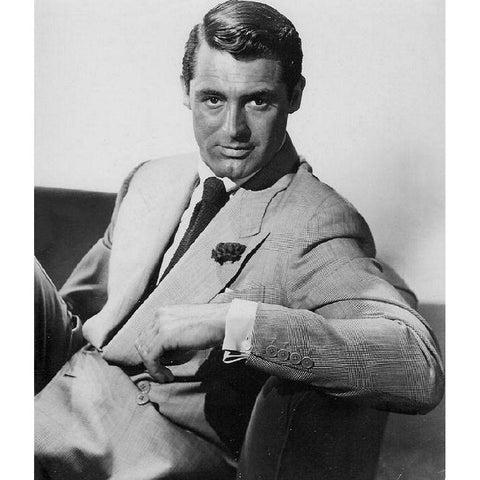 Cary Grant White Modern Wood Framed Art Print by Hollywood Photo Archive