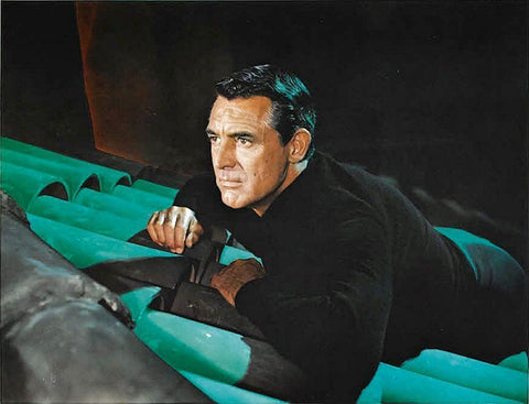 Cary Grant - To Catch A Thief Black Ornate Wood Framed Art Print with Double Matting by Hollywood Photo Archive