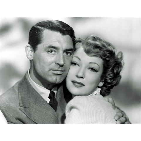 Cary Grant with June Duprez - None But the Lonely Heart White Modern Wood Framed Art Print by Hollywood Photo Archive