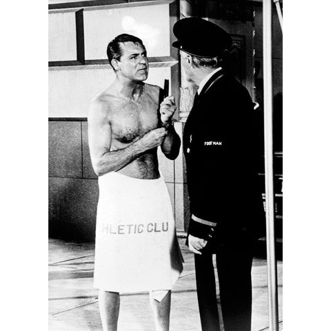 Cary Grant - That Touch of Mink White Modern Wood Framed Art Print by Hollywood Photo Archive