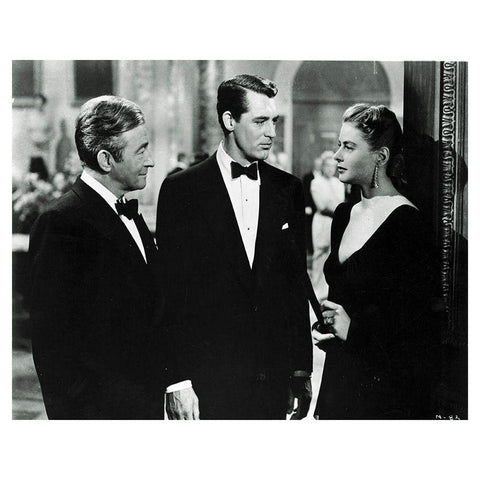 Cary Grant, Claude Rains and Ingrid Bergman - Notorious White Modern Wood Framed Art Print by Hollywood Photo Archive