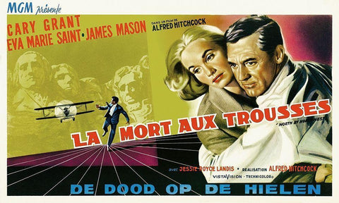 French - North by Northwest Black Ornate Wood Framed Art Print with Double Matting by Hollywood Photo Archive