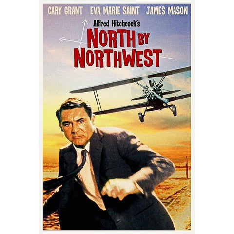 North by Northwest White Modern Wood Framed Art Print by Hollywood Photo Archive