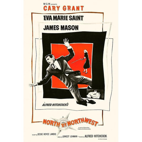 North by Northwest Black Modern Wood Framed Art Print by Hollywood Photo Archive