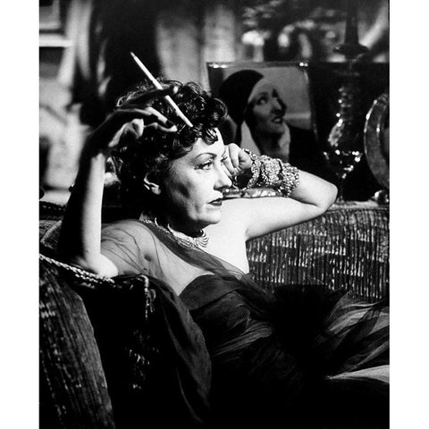 Sunset Boulevard Black Modern Wood Framed Art Print with Double Matting by Hollywood Photo Archive