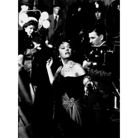 Sunset Boulevard Black Modern Wood Framed Art Print with Double Matting by Hollywood Photo Archive