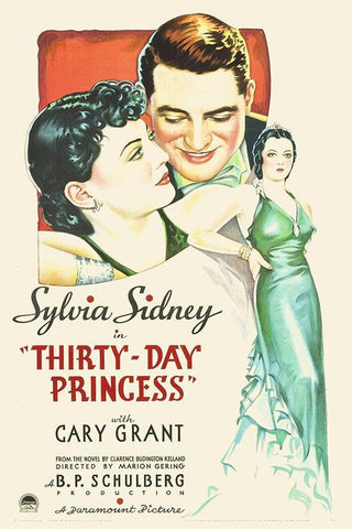 Thirty Day Princess White Modern Wood Framed Art Print with Double Matting by Hollywood Photo Archive