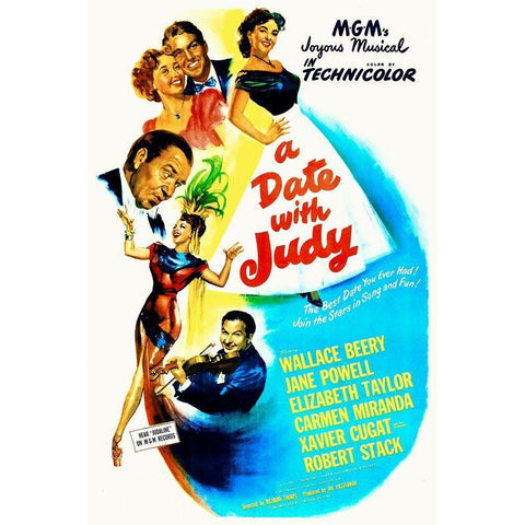 A Date with Judy, 1948 Gold Ornate Wood Framed Art Print with Double Matting by Hollywood Photo Archive