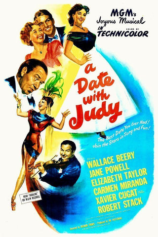 A Date with Judy, 1948 White Modern Wood Framed Art Print with Double Matting by Hollywood Photo Archive