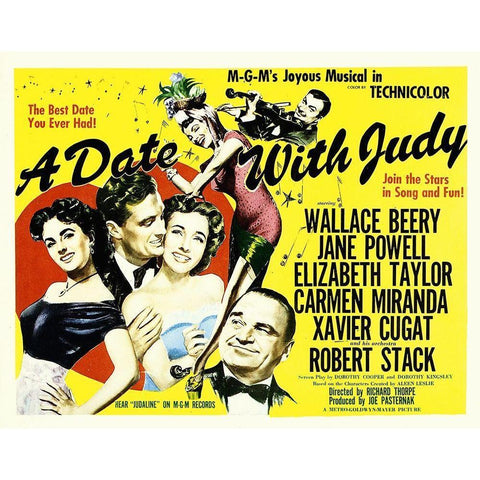 A Date with Judy, 1948 Black Modern Wood Framed Art Print with Double Matting by Hollywood Photo Archive