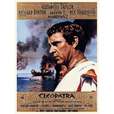 Richard Burton - Cleopatra - Poster Gold Ornate Wood Framed Art Print with Double Matting by Hollywood Photo Archive