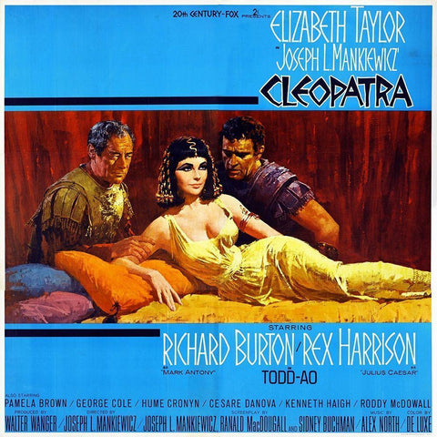 Elizabeth Taylor - Cleopatra - Poster Black Modern Wood Framed Art Print with Double Matting by Hollywood Photo Archive