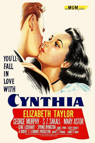 Elizabeth Taylor - Cynthia - Poster White Modern Wood Framed Art Print with Double Matting by Hollywood Photo Archive