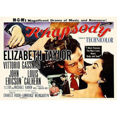 Rhapsody - Elizabeth Taylor White Modern Wood Framed Art Print by Hollywood Photo Archive