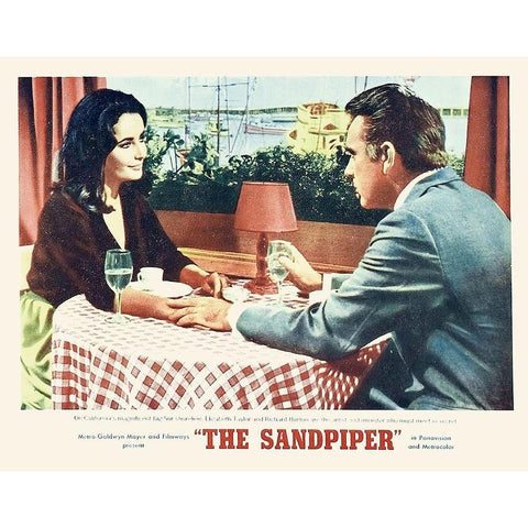 Elizabeth Taylor - Sandpiper - Lobby Card Gold Ornate Wood Framed Art Print with Double Matting by Hollywood Photo Archive