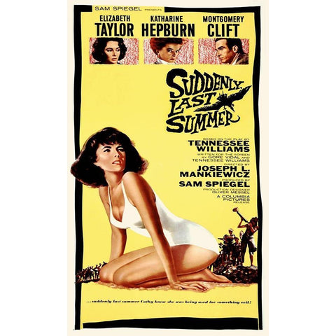 Suddenly Last Summer White Modern Wood Framed Art Print by Hollywood Photo Archive