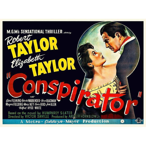 The Conspirator - 1949 Gold Ornate Wood Framed Art Print with Double Matting by Hollywood Photo Archive