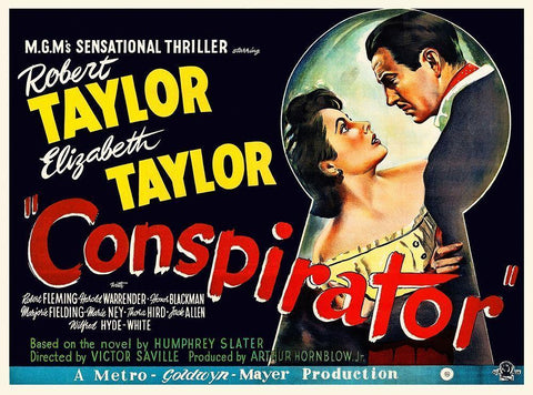 The Conspirator - 1949 Black Ornate Wood Framed Art Print with Double Matting by Hollywood Photo Archive