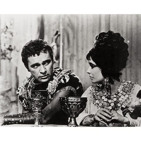 Elizabeth Taylor - Cleopatra Black Modern Wood Framed Art Print with Double Matting by Hollywood Photo Archive