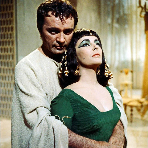 Elizabeth Taylor - Cleopatra Black Modern Wood Framed Art Print by Hollywood Photo Archive