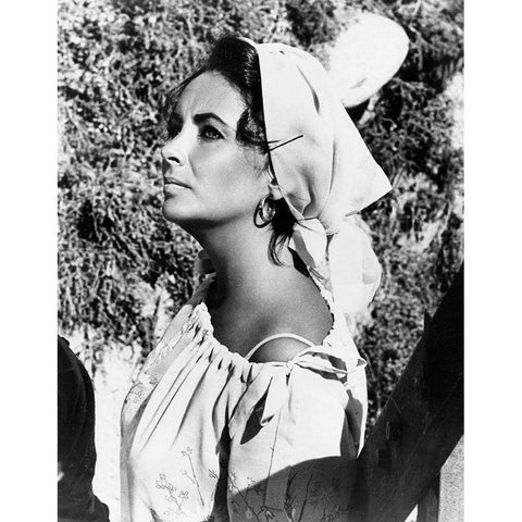 Elizabeth Taylor - The Sandpiper Gold Ornate Wood Framed Art Print with Double Matting by Hollywood Photo Archive