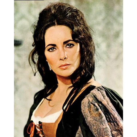 Elizabeth Taylor - Taming of the Shrew Black Modern Wood Framed Art Print with Double Matting by Hollywood Photo Archive