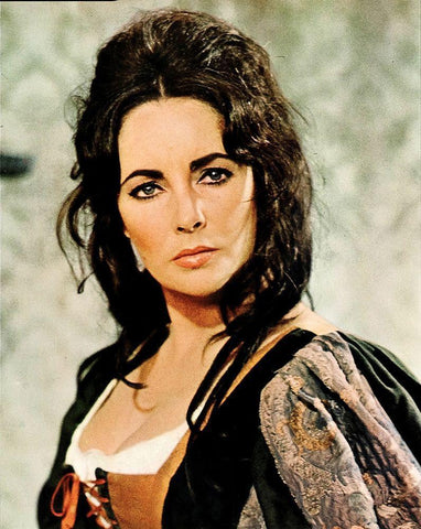 Elizabeth Taylor - Taming of the Shrew White Modern Wood Framed Art Print with Double Matting by Hollywood Photo Archive