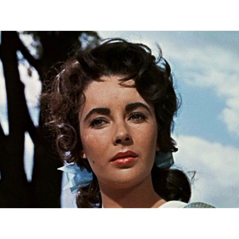 Elizabeth Taylor White Modern Wood Framed Art Print by Hollywood Photo Archive