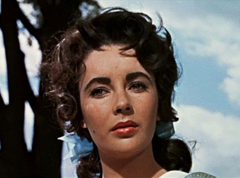 Elizabeth Taylor White Modern Wood Framed Art Print with Double Matting by Hollywood Photo Archive