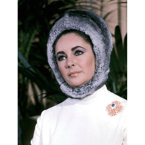 Elizabeth Taylor White Modern Wood Framed Art Print by Hollywood Photo Archive