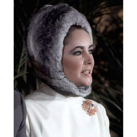 Elizabeth Taylor White Modern Wood Framed Art Print by Hollywood Photo Archive