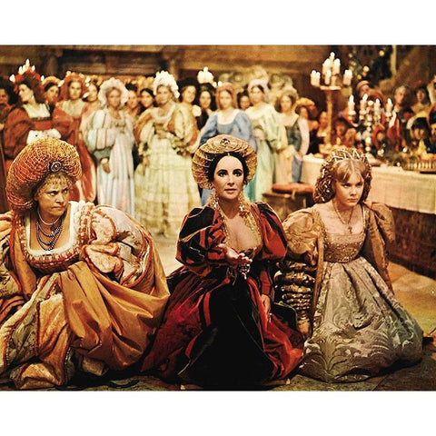 Elizabeth Taylor in The Taming of the Shrew Black Modern Wood Framed Art Print with Double Matting by Hollywood Photo Archive