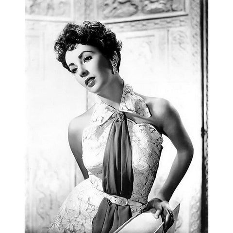 Elizabeth Taylor White Modern Wood Framed Art Print by Hollywood Photo Archive