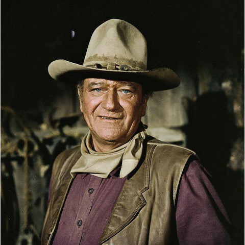 John Wayne - the Cowboys Gold Ornate Wood Framed Art Print with Double Matting by Hollywood Photo Archive