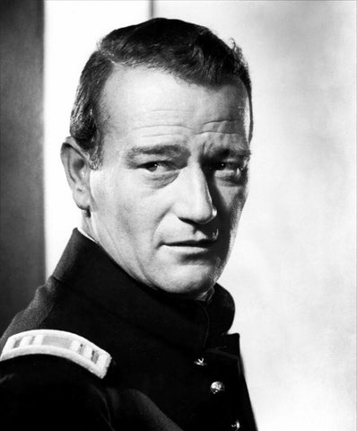 John Wayne Black Ornate Wood Framed Art Print with Double Matting by Hollywood Photo Archive