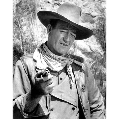 The Commancheros - John Wayne Black Modern Wood Framed Art Print with Double Matting by Hollywood Photo Archive