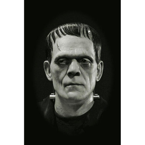 Boris Karloff - Frankenstein White Modern Wood Framed Art Print by Hollywood Photo Archive