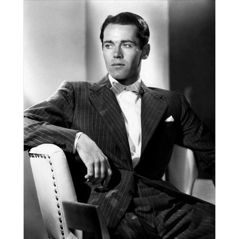 Henry Fonda White Modern Wood Framed Art Print by Hollywood Photo Archive