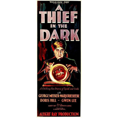 A Thief In The Dark - George Meeker Black Modern Wood Framed Art Print with Double Matting by Hollywood Photo Archive