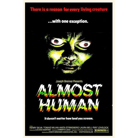 Almost Human Black Modern Wood Framed Art Print with Double Matting by Hollywood Photo Archive