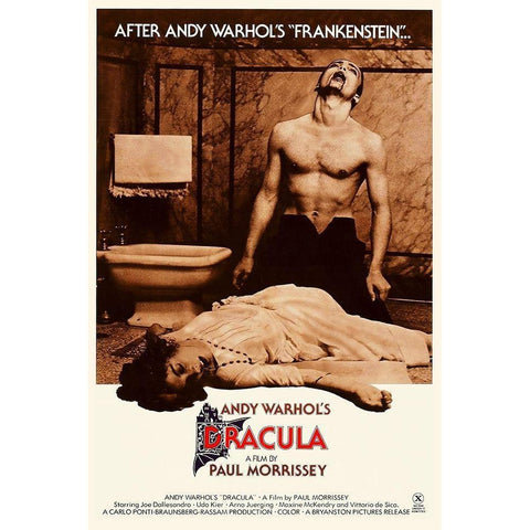 Andy Warhols Dracula Black Modern Wood Framed Art Print by Hollywood Photo Archive