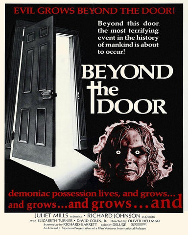 Beyond The Door Black Ornate Wood Framed Art Print with Double Matting by Hollywood Photo Archive