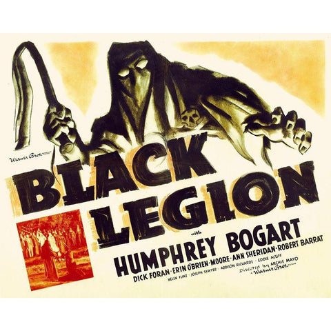 Black Legion Black Modern Wood Framed Art Print with Double Matting by Hollywood Photo Archive