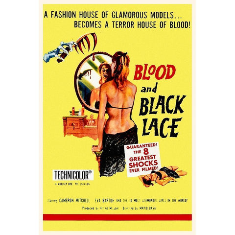 Blood and Black Lace Black Modern Wood Framed Art Print with Double Matting by Hollywood Photo Archive